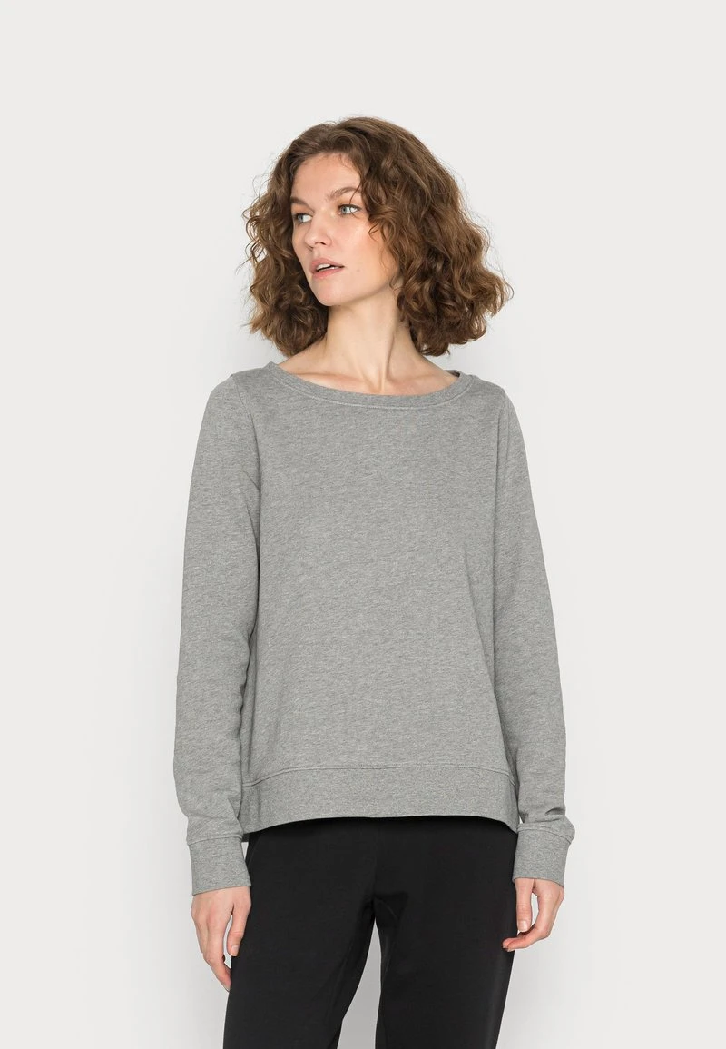 Marc O'Polo Damen LONG SLEEVE ROUND NECK PRINT AT BACK - Sweatshirt - Grey Melange 1 Marc O'Polo Damen LONG SLEEVE ROUND NECK PRINT AT BACK - Sweatshirt - Grey Melange