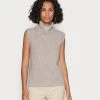 Marc O'Polo SLEEVELESS STAND UP COLLAR WITH ZIPPER - Strickpullover - Winter Wheat Melange | Damen