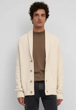 Marc O'Polo AUS HOCHWERTIGEM MIX - Strickjacke - Linen White | Herren