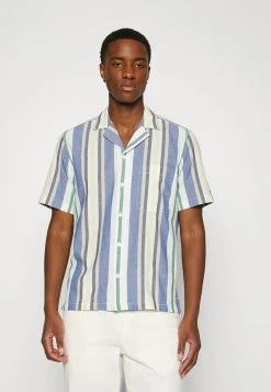 Marc O'Polo Herren CAMP COLLAR SHORT SLEEVE ONE CHEST POCKET SLIT AT SIDE SEAM - Hemd - Multi/egg White