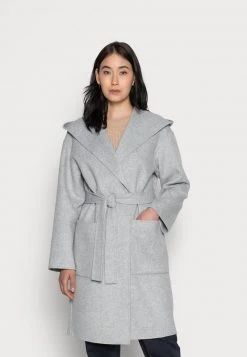 Marc O'Polo REAL DOUBLE FACE WORKMANSHIP DETAILS COAT HOOD BELT - Klassischer Mantel - Foggy Melange | Damen