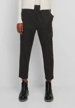 Marc O'Polo Damen TAILORED JOGG-PANTS AUS VISKOSE-WOLLE-MIX - Cargohose - Black