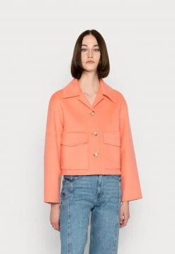 Marc O'Polo CROPPED JACKET TURN DOWN COLLAR FRONT BUTTONS - Leichte Jacke - Vibrant Peach | Damen