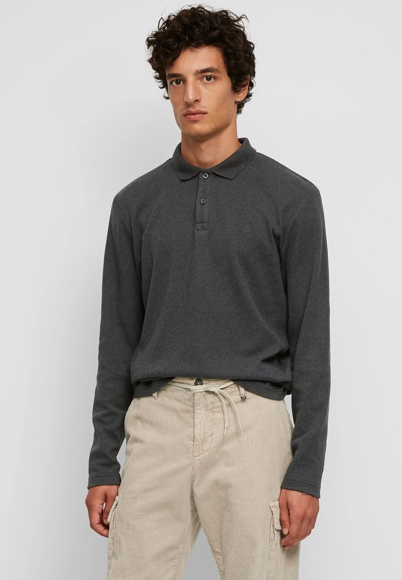 Marc O'Polo Herren Poloshirt - Dark Grey Melange 1 Marc O'Polo Herren Poloshirt - Dark Grey Melange