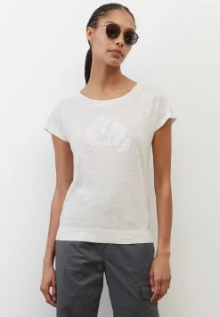 Marc O'Polo T-Shirt Print - White Cotton | Damen