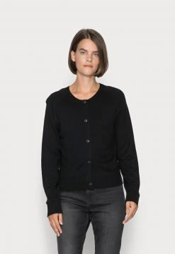 Marc O'Polo CARDIGAN, LONGSLEEVE, BUTTON CLOSURE, SADDLE SHOULDER - Strickjacke - Black | Damen