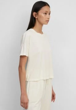 Marc O'Polo Damen CROP AUS - T-Shirt Basic - White Mousse -Marc O'Polo Verkäufe 8ce20a81af894b6fbd996490c95b8b12
