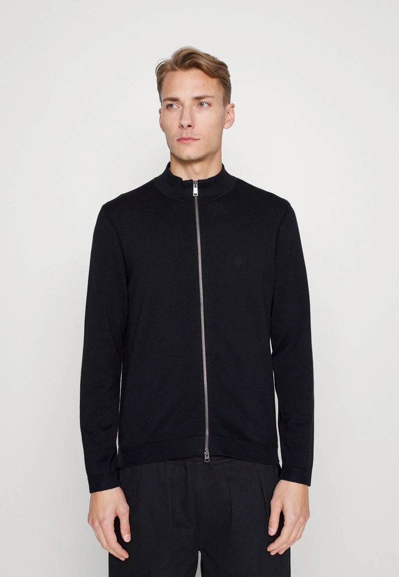 Marc O'Polo Herren TRAINER WITH ZIP - Strickjacke - Black 1 Marc O'Polo Herren TRAINER WITH ZIP - Strickjacke - Black