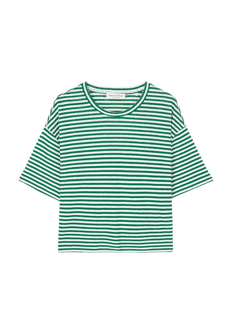 Marc O'Polo Damen LOOSE - T-Shirt Print - Multi Preppy Green 6 Marc O'Polo Damen LOOSE - T-Shirt Print - Multi Preppy Green – Bild 6