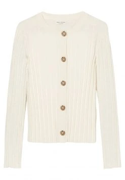 Marc O'Polo Strickjacke - White Cotton | Damen