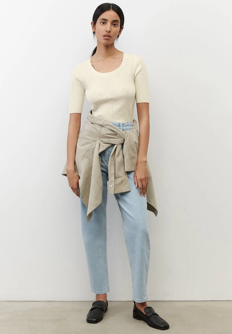 Marc O'Polo T-Shirt Basic - White Cotton | Damen 2 Marc O'Polo T-Shirt Basic - White Cotton | Damen – Bild 2