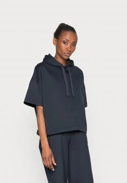 Marc O'Polo HOOD SHORT SLEEVES - Kapuzenpullover - Deep Blue Sea | Damen