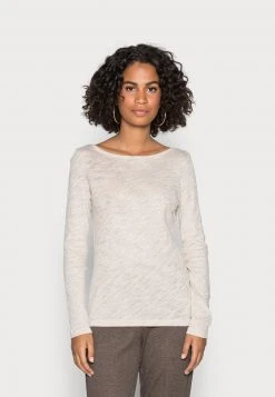 Marc O'Polo LONG SLEEVE BOAT NECK - Langarmshirt - Winter Wheat Melange | Damen