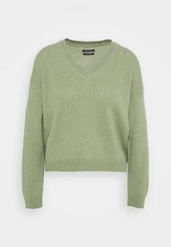 Marc O'Polo LONGSLEEVE V NECK CROPP - Strickpullover - Dried Sage | Damen
