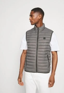 Marc O'Polo VEST REGULAR FIT VISLON ZIPPE - Weste - Flint Stone | Herren