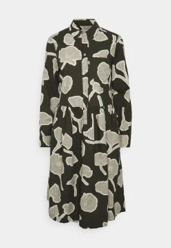 Marc O'Polo DRESS SHIRT LONG CUFFED - Blusenkleid - Dark Green | Damen