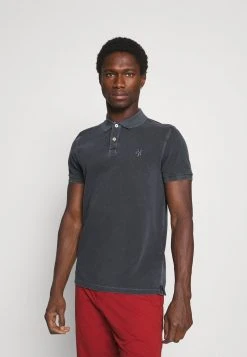 Marc O'Polo SHORT SLEEVE BUTTON PLACKET COLLAR AND CUFF - Poloshirt - Logogrey | Herren