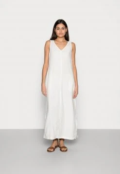 Marc O'Polo DRESS RELAXED TANK STYLE V-NECK SLITS - Maxikleid - Cotton White | Damen