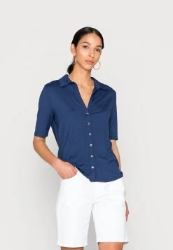 Marc O'Polo Damen BLOUSE - Hemdbluse - Noble Blue