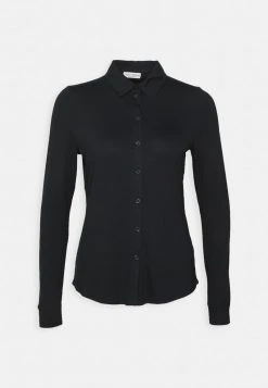 Marc O'Polo LONG SLEEVE COLLAR BUTTON PLACKET - Hemdbluse - Black | Damen
