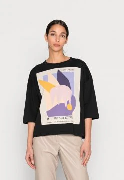 Marc O'Polo SLEEVE ROUND NECK LONGER SLEEVE - T-Shirt Print - Multi/black | Damen