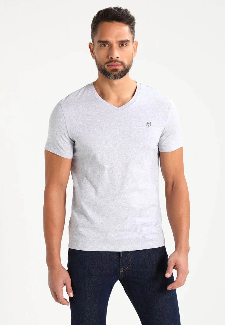 Marc O'Polo BASIC V-NECK - T-Shirt Basic - Grey | Herren 1 Marc O'Polo BASIC V-NECK - T-Shirt Basic - Grey | Herren