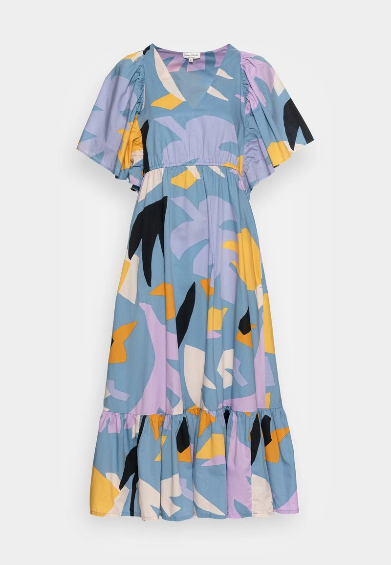 Marc O'Polo DRESS FEMININE GATHERING BAT SLEEVE MIDI LENGTH PRINTED - Freizeitkleid - Multi | Damen 4 Marc O'Polo DRESS FEMININE GATHERING BAT SLEEVE MIDI LENGTH PRINTED - Freizeitkleid - Multi | Damen – Bild 4