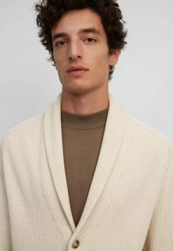 Marc O'Polo AUS HOCHWERTIGEM MIX - Strickjacke - Linen White | Herren -Marc O'Polo Verkäufe b62209ff28264a948e616fa59a2abca6
