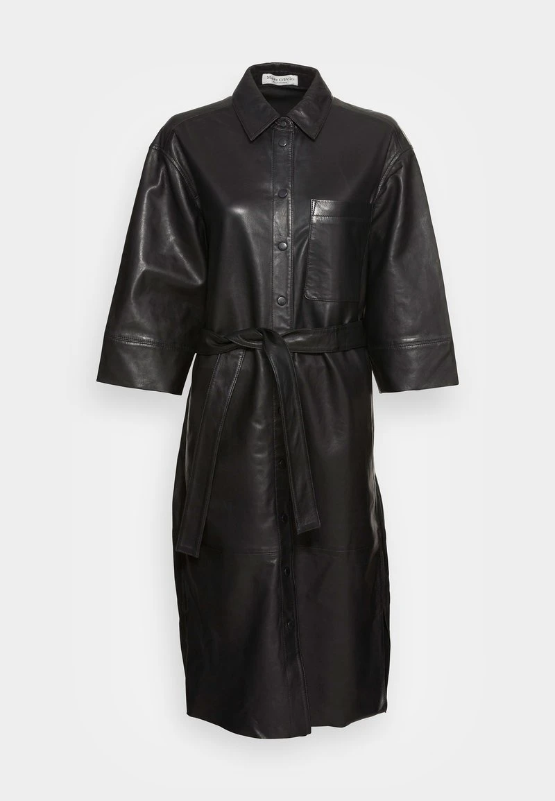 Marc O'Polo Damen DRESS TURN-DOWN COLLAR PATCHED POCKET BELTED - Blusenkleid - Black 1 Marc O'Polo Damen DRESS TURN-DOWN COLLAR PATCHED POCKET BELTED - Blusenkleid - Black