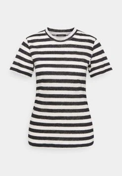Marc O'Polo SHORT SLEEVE ROUND NECK SLIM FIT STRIPED - T-Shirt Print - Mutli/dark Atlantic | Damen