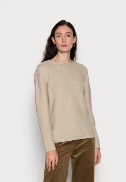 Marc O'Polo LONGSLEEVE SMALL LINKED ON COLLAR - Strickpullover - Winter Wheat Melange | Damen