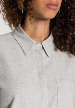 Marc O'Polo BLOUSE KENT COLLAR LONG SLEEVED HIDDEN BUTTON - Hemdbluse - Foggy Melange | Damen -Marc O'Polo Verkäufe c045a3028cb546038e98fbac8493d164