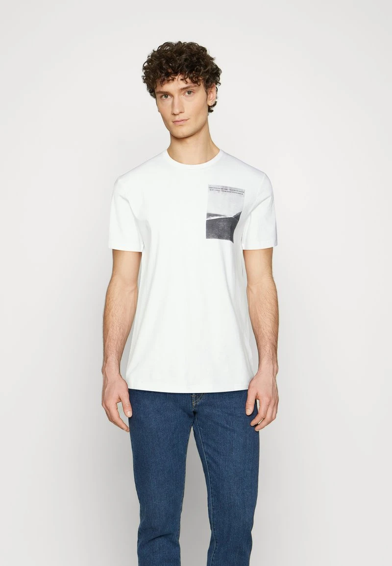 Marc O'Polo Herren SLEEVE CREW NECK - T-Shirt Print - White 1 Marc O'Polo Herren SLEEVE CREW NECK - T-Shirt Print - White