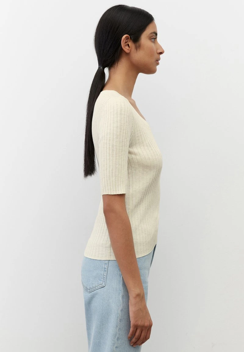 Marc O'Polo T-Shirt Basic - White Cotton | Damen 4 Marc O'Polo T-Shirt Basic - White Cotton | Damen – Bild 4