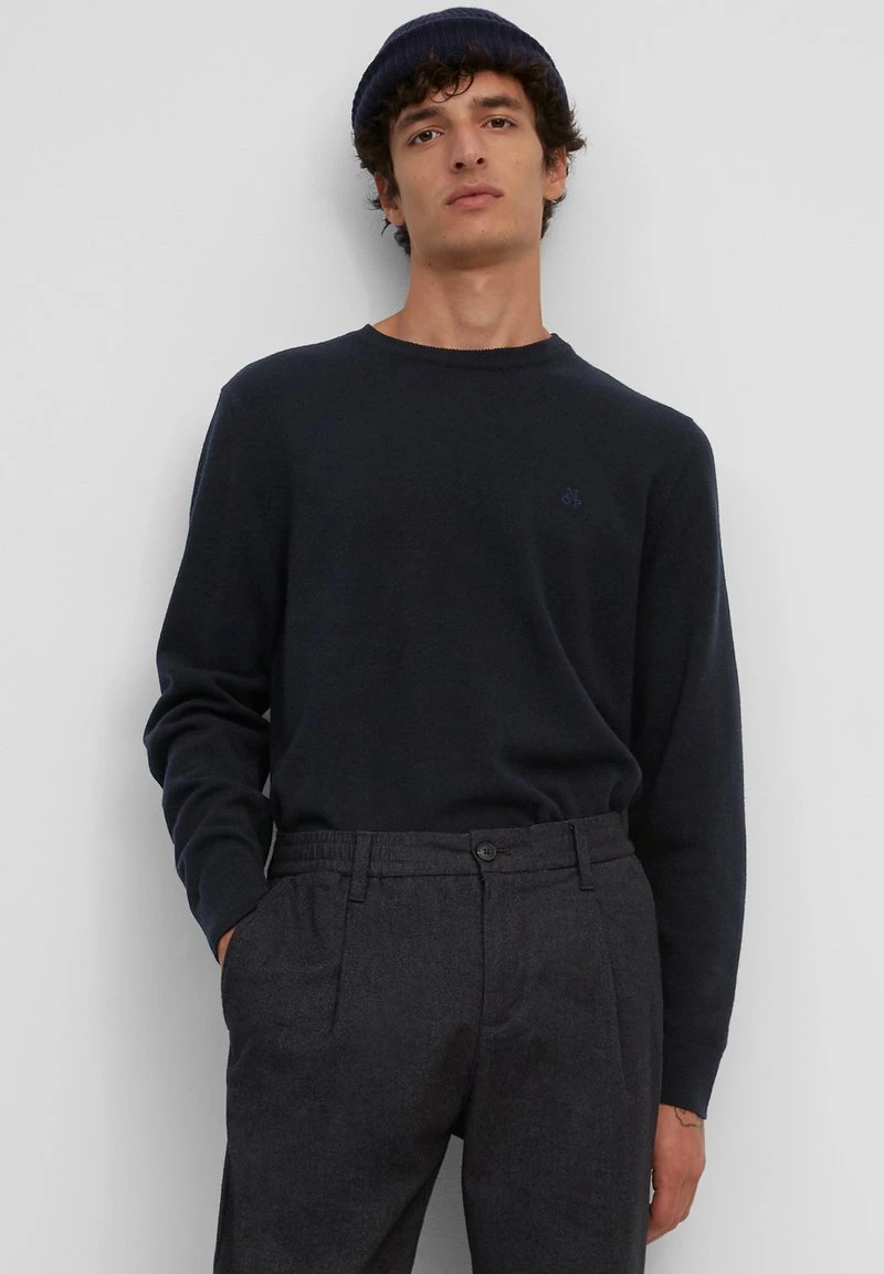 Marc O'Polo HOCHWERTIGER MIX - Strickpullover - Total Eclipse | Herren 1 Marc O'Polo HOCHWERTIGER MIX - Strickpullover - Total Eclipse | Herren