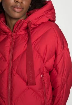 Marc O'Polo Damen PUFFER JACKET DIAMOND QUILTING BIG FIX HOOD - Daunenjacke - Bright Pomegranate -Marc O'Polo Verkäufe d30a639387344cfab5a64bbf6bfc079c