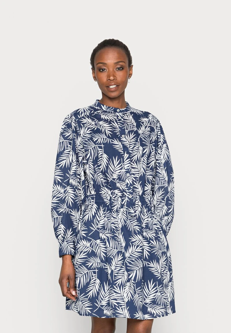 Marc O'Polo Damen DRESS FEMININE STYLE FITTED WAIST SHIRT DETAILS SHORT LENGTH - Blusenkleid - Navy 1 Marc O'Polo Damen DRESS FEMININE STYLE FITTED WAIST SHIRT DETAILS SHORT LENGTH - Blusenkleid - Navy