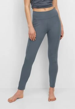 Marc O'Polo Damen YOGA HIGH WAISTED SIDE INSERTS - Leggings - Hosen - Sea Ember