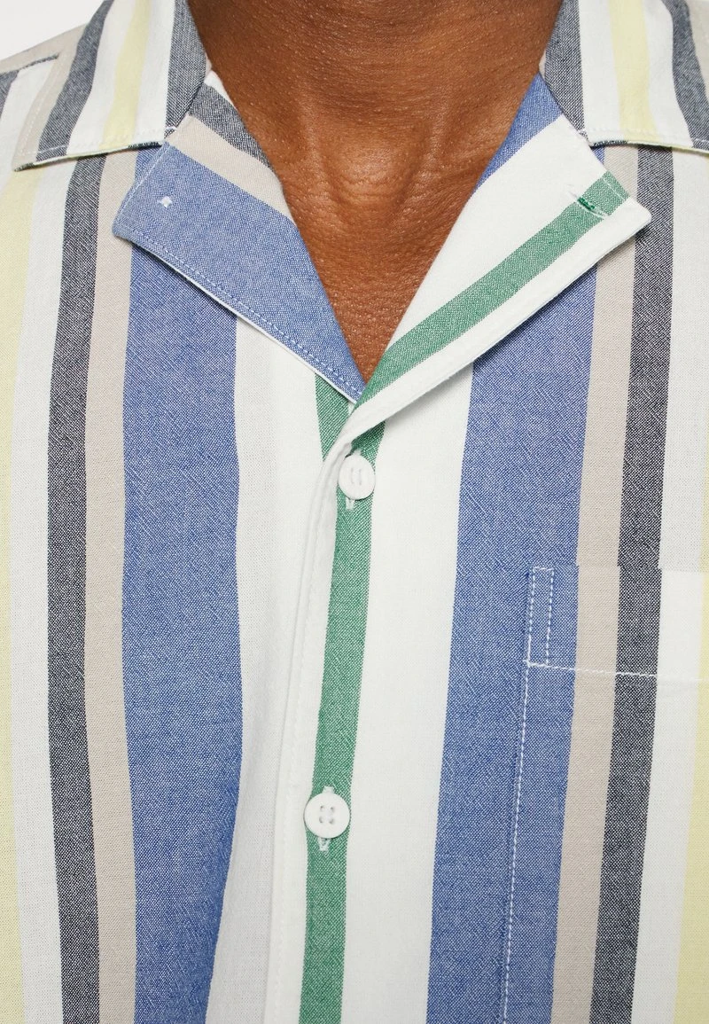 Marc O'Polo Herren CAMP COLLAR SHORT SLEEVE ONE CHEST POCKET SLIT AT SIDE SEAM - Hemd - Multi/egg White 5 Marc O'Polo Herren CAMP COLLAR SHORT SLEEVE ONE CHEST POCKET SLIT AT SIDE SEAM - Hemd - Multi/egg White – Bild 5