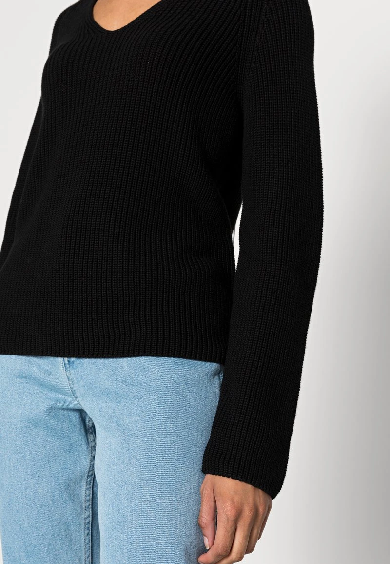 LONGSLEEVE V NECK STICH A SHAPE - Strickpullover - black Marc O'Polo Damen LONGSLEEVE V NECK STICH A SHAPE - Strickpullover - Black -Marc O'Polo Verkäufe df865122495045188b2d9f1e53e29cb6