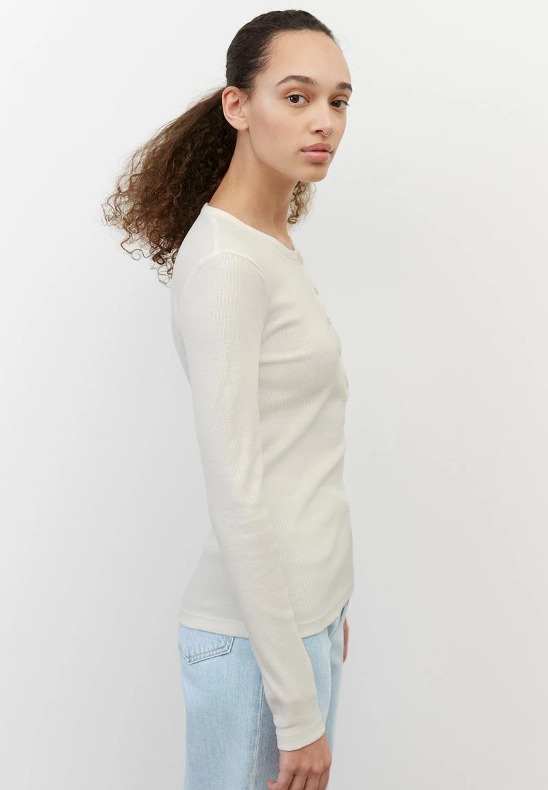 Marc O'Polo Damen LONGSLEEVE - Langarmshirt - White Cotton 4 Marc O'Polo Damen LONGSLEEVE - Langarmshirt - White Cotton – Bild 4