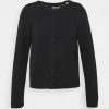 Marc O'Polo CARDIGAN LONGSLEEVE ASHAPE WITH STRUCTURE DETAILS AND BUTTON - Strickjacke - Dark Atlantic | Damen