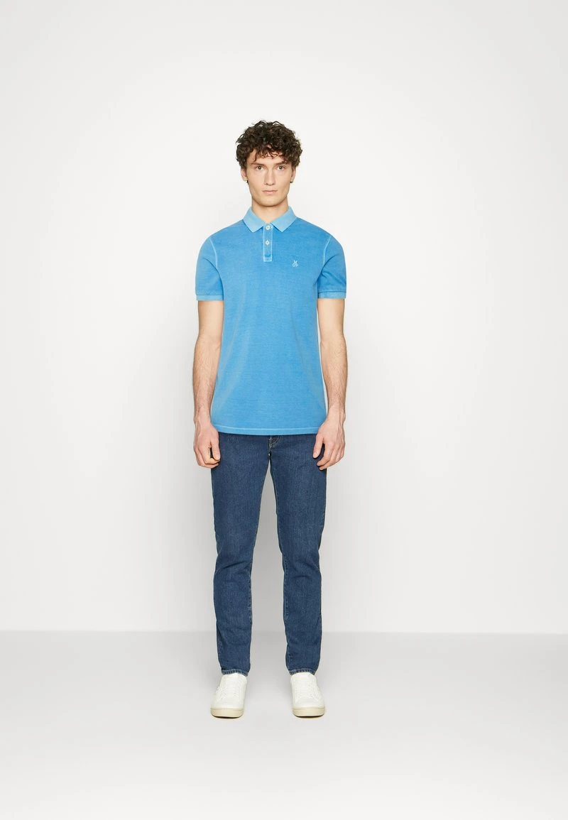 Marc O'Polo SHORT SLEEVE RIB DETAILS SLITS AT HEM - Poloshirt - Azure Blue | Herren 2 Marc O'Polo SHORT SLEEVE RIB DETAILS SLITS AT HEM - Poloshirt - Azure Blue | Herren – Bild 2