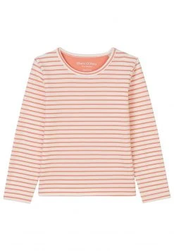 Marc O'Polo Kinder LONGSLEEVE MIT FEINEM RINGEL-MUSTER - VIBRANT PEACH - Langarmshirt - Vibrant Peach