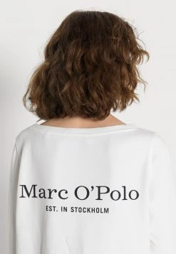 Marc O'Polo Damen LONG SLEEVE ROUND NECK PRINT AT BACK - Sweatshirt - Paper White -Marc O'Polo Verkäufe e629234d979f4fd9a80d59f6059adc46