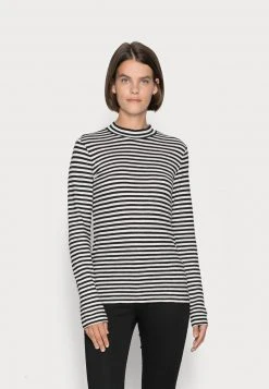 Marc O'Polo HIGH NECK LONG SLEEVE - Langarmshirt - Black | Damen