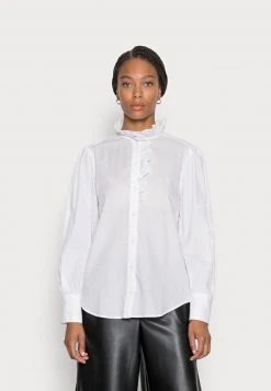 Marc O'Polo BLOUSE LONGSLEEVE GATHERING AT NECK SLEEVE WITH VOLUME - Bluse - White | Damen