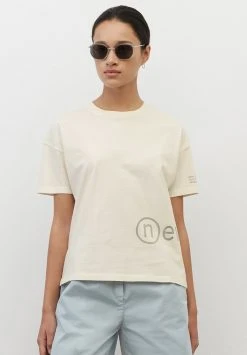 Marc O'Polo MIT ERDPIGMENTEN GEFÄRBT - T-Shirt Print - White Cotton | Damen