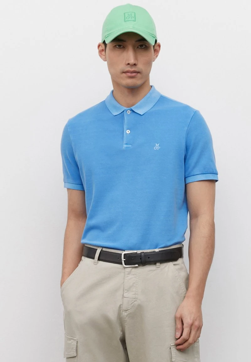 Marc O'Polo Herren Poloshirt - Azure Blue 1 Marc O'Polo Herren Poloshirt - Azure Blue