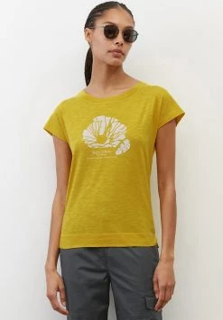 Marc O'Polo Damen T-Shirt Print - Lemon Curry